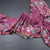 Semi Raw Silk Dark Pink Floral Printed Saree 02