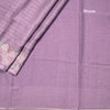 Semi Raw Silk Lavender Zari Checked Saree And Embroidered Border 02