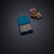 Kanchi Cotton Peacock Blue Saree With Thread Buttas And Zari Border