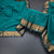 Kanchi Cotton Peacock Green Saree With Zari Buttas And Zari Border