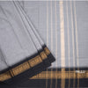 Kanchi Cotton Grey Plain Saree And Temple Border