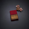Kanchi Cotton Red Plain Saree And Zari Border