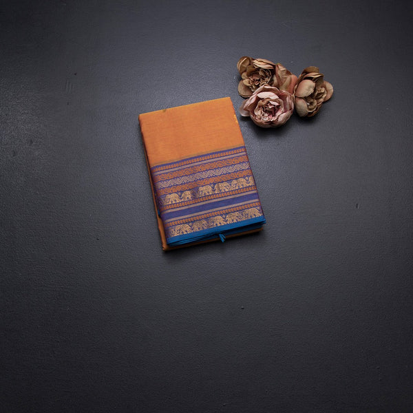 Kanchi Cotton Shot Colour Saree With Zari Buttas And Thread With Zari Border