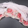Linen Baby Pink Zari Stripes Saree And Thread Embroidered Border