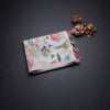 Raw Silk Cream Floral Printed Saree With Ribbon Border 07