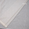 Semi Linen Light Grey Thread Work Saree