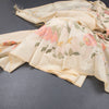 Linen Sandal Floral Embroidered Saree And Zari Border
