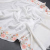 Tussar White Saree With Stone Buttas And Thread Border - Kumaran Silks