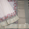 Kota Cream Saree With Mirror Buttas On The body And Zari Border