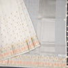Kota Cream Floral Thread Buttas And Zari Border