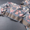 Raw Silk Grey Floral Printed Saree And Zari Border