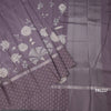Raw Silk Wine Colour Floral Printed Saree 02