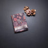 Kota Dark Brown Floral Printed Saree And Zari Border