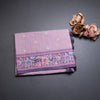 Raw Silk Onion Pink Saree With Thread Buttas And Printed Border