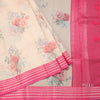 Kota Yellow Floral Printed Saree And Zari Border