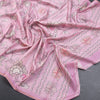Semi Raw Silk Onion Pink Printed Saree With Floral Creeper Design - Kumaran Silks
