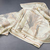 Pure Tussar Light Pista Green Leaf Printed Borderless Saree