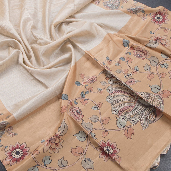 Raw Silk Onion Pink Printed Saree