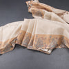 Raw Silk Cream Zari Checked Saree With Printed Border 02