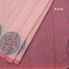 Semi Linen Peach Kalamkari Printed Saree
