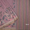 Semi Linen Light Maroon Leaf Printed Saree