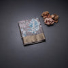 Raw Silk Multi Colour Leaf Printed Saree With Zari Border