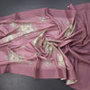 Raw Silk Onion Pink Printed Saree