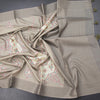 Raw Silk Sage Green Printed Saree
