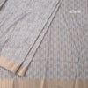 Raw Silk Grey Printed Saree With Zari Border 02