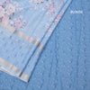 Kota Cornflower Blue Printed With Thread Work Saree