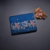 Raw Silk Peacock Blue Saree With Thread Buttas And Cut Work Border