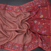 Raw Silk Onion Pink Zari Checked Saree And Thread Border