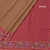 Raw Silk Golden Yellow Zari Checked Saree And Thread Border