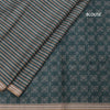 Semi Raw Silk Multi Colour Printed Striped Saree 02