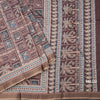 Raw Silk Brown Printed Saree