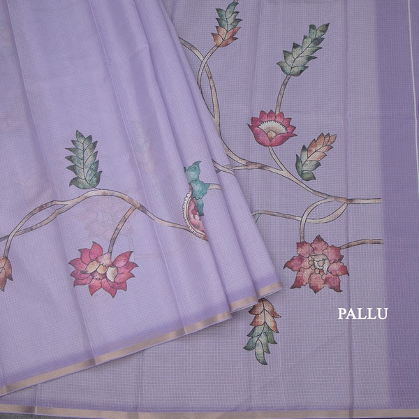 Kota Lavender Floral Printed Saree