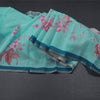 Kota Aqua Blue Floral Printed Saree