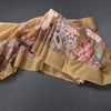 Semi Raw Silk Golden Yellow Floral Printed Saree