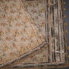 Semi Linen Mustard Floral Printed Saree