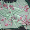 Kota Mint Green Floral Printed Saree