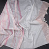Linen Multi Colour Borderless Saree With Stripes Design 02