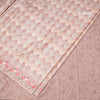 Raw Silk Light Brown Printed Saree With Thread Border