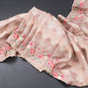 Raw Silk Light Brown Printed Saree With Thread Border