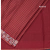 Raw Silk Maroon Zari Checked Saree And Thread Border