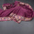 Raw Silk Magenta Purple Zari Stripes Saree And Thread Border