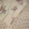 Raw Silk Pista Green Floral Printed Saree And Ribbon Border