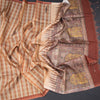 Raw Silk Multi Colour Checked Saree And Ribbon Border