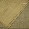 Linen Mehandi Green Floral Thread Work Saree