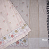 Linen Cream Floral Printed Saree