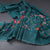 Raw Silk Peacock Green Floral Thread Work Saree